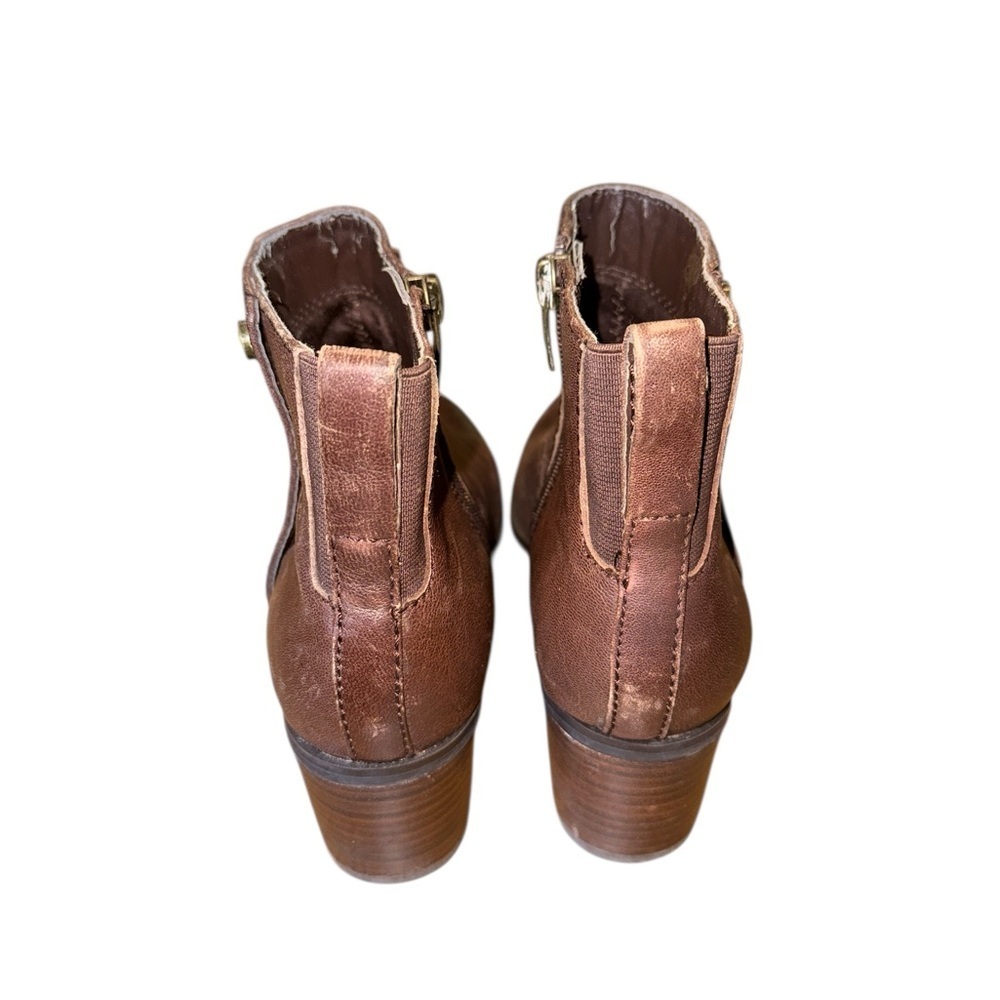 Marc Fisher Brown Leather Ankle Boots - Picture 3 of 7